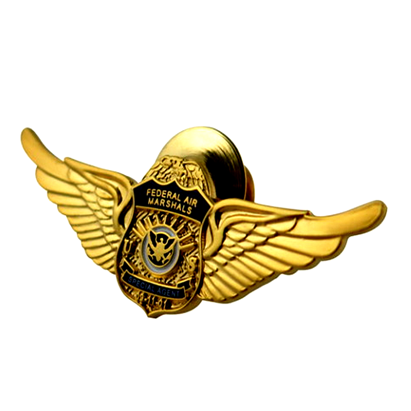 Matte Gold Federal Air Marshalst Police Badge – Custom Police Badges with Authority & Elegance