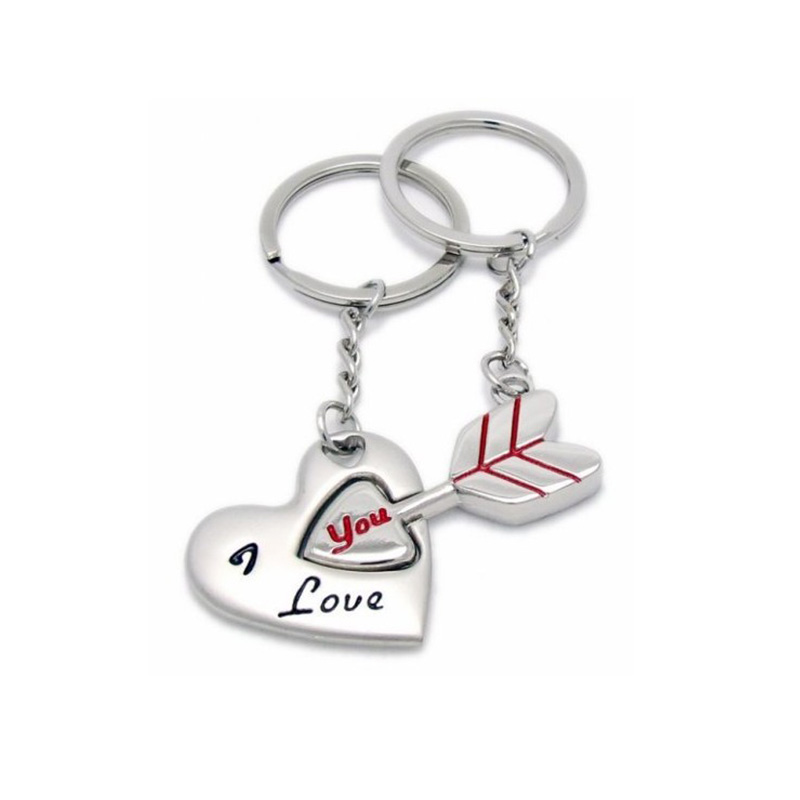 Cupid’s Arrow Couple Custom Metal Keychains Customized Attribute Makes It Unique