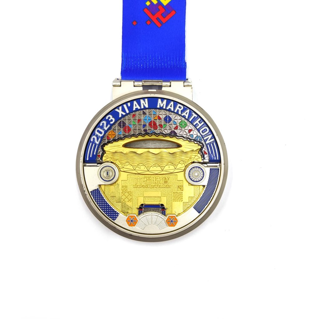 2023 Xi’an Marathon sport medal Press to pop up 4D effect- Custom Sports Medals Manufacturer