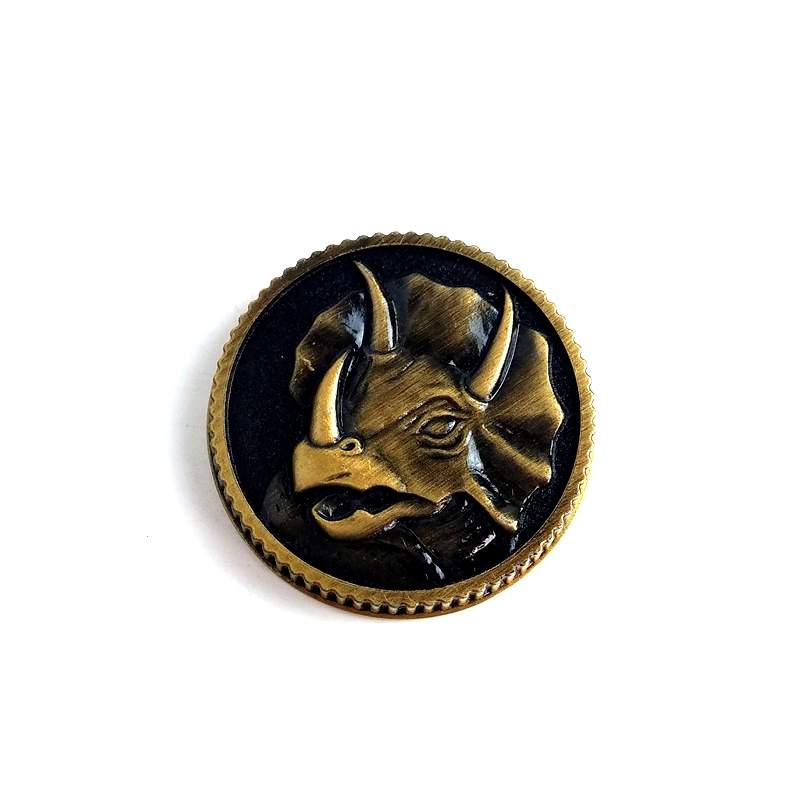Custom 3D Challenge Coins with Animal Design – Cow & Dinosaur Coin Factory