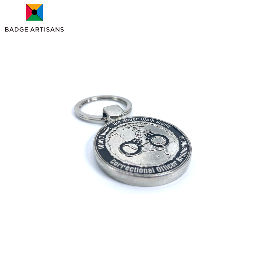 Law Enforcement challgnge coin custom logo keychain (4)
