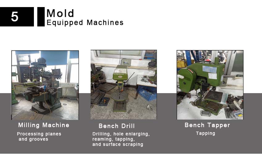 Mold Making Equipped Machines Milling Machine/Bench Drill/Bench Tapper