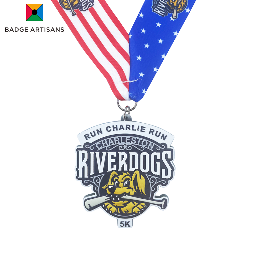 Custom 5K Medals | Charleston Riverdogs Run Charlie Run Finisher Medals