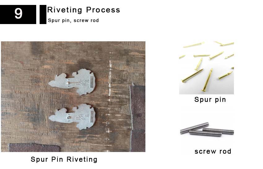 riveting process spur pin screw rod