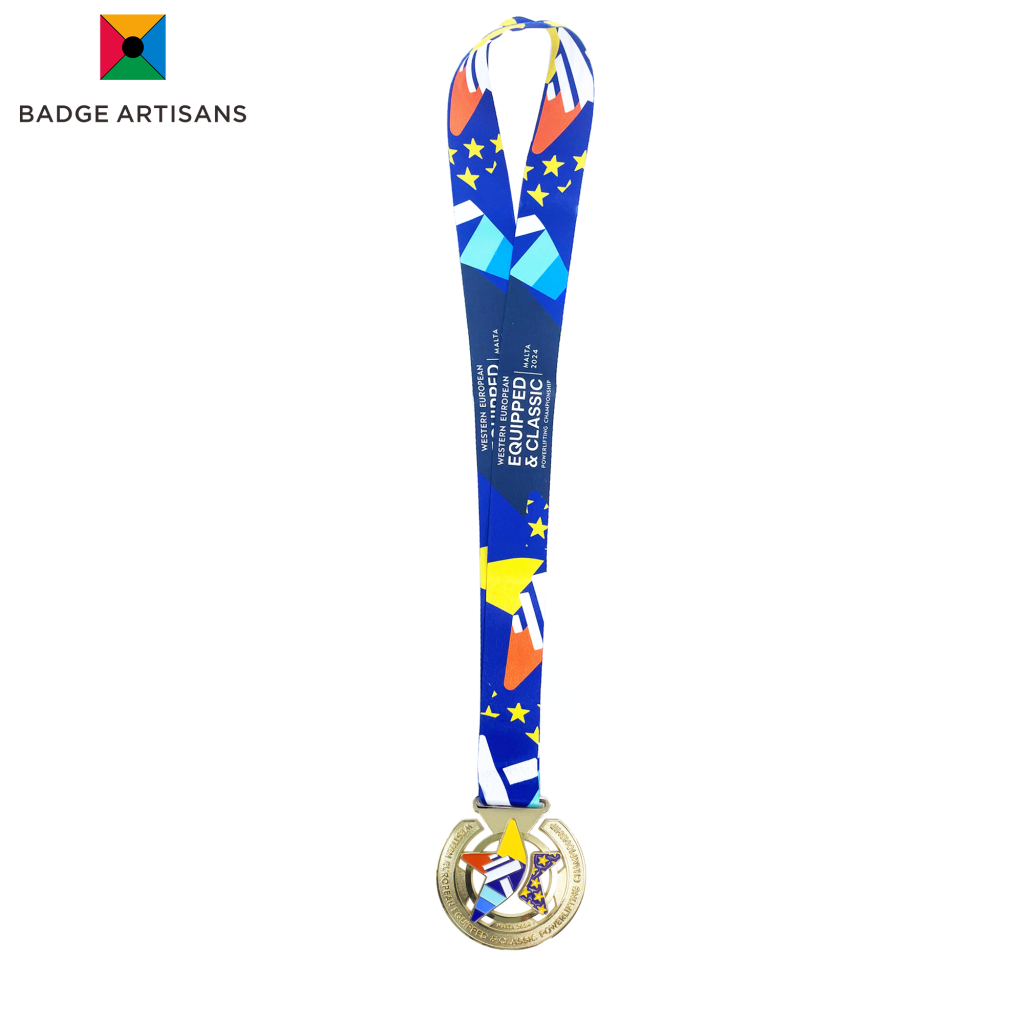 custom sublimated ribbon for sports medals