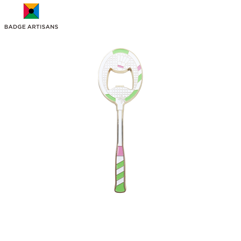 Custom Magnetic Bottle Opener – Badminton Racket Design for Sports Lovers & Promotional Use
