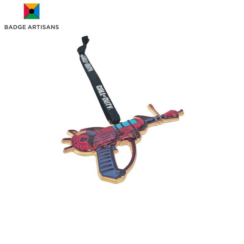 Custom Ray Gun Ornament – UV Printed Call of Duty Hanging Decoration with Logo Ribbon
