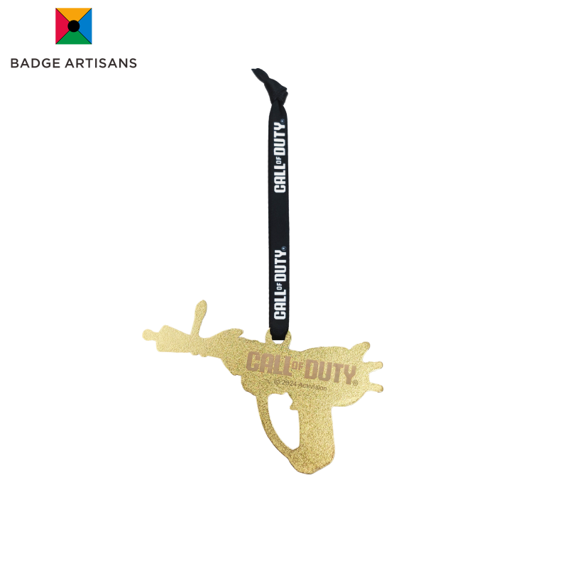 Custom Ray Gun Ornament – UV Printed Call of Duty Hanging Decoration with Logo Ribbon