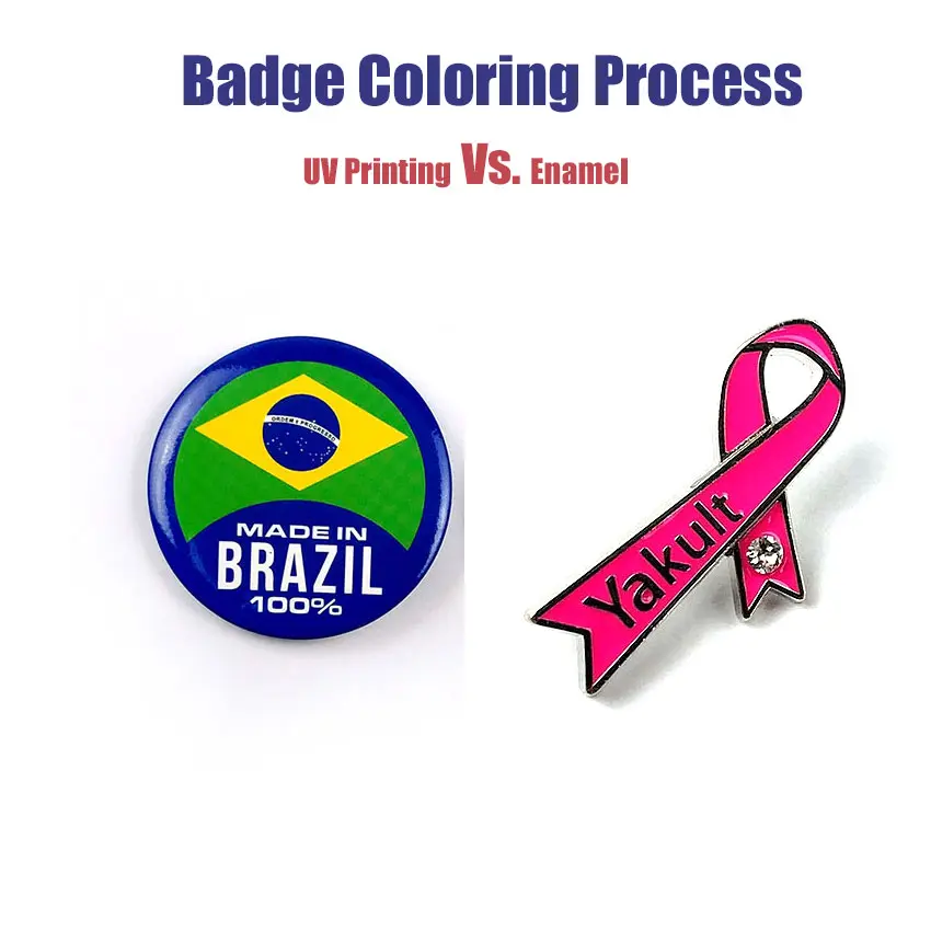 Your Guide to Perfecting Custom Magnetic Name Badges with Logo 3 badge-coloring-process-UV-printing-vs-enamel