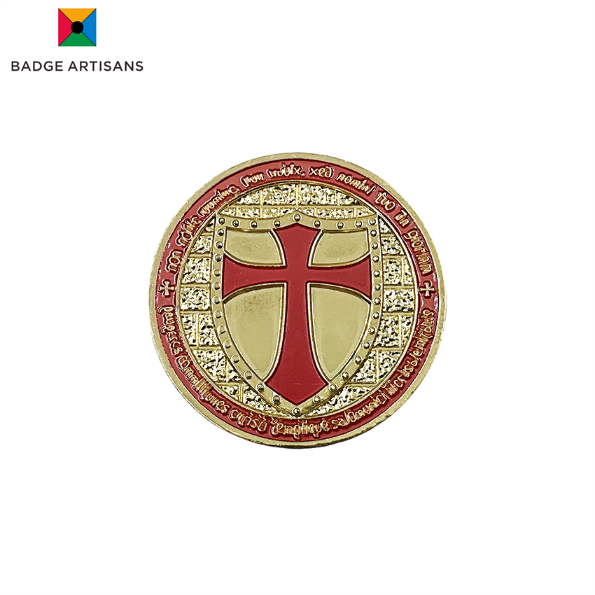  Challenge Coins Custom – Premium Zinc Alloy with Shiny Gold Plating | 40mm Professional Military & Organization Commemorative Coins