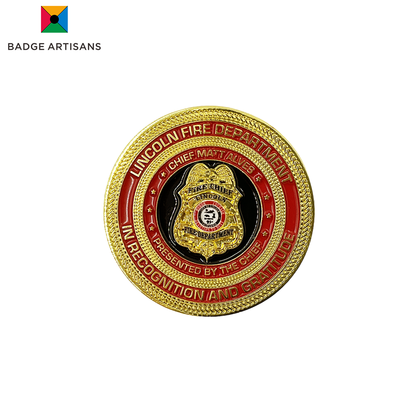 Custom Fire Department Challenge Coins: Honor Tradition with Premium Zinc Alloy Commemorative Medallions
