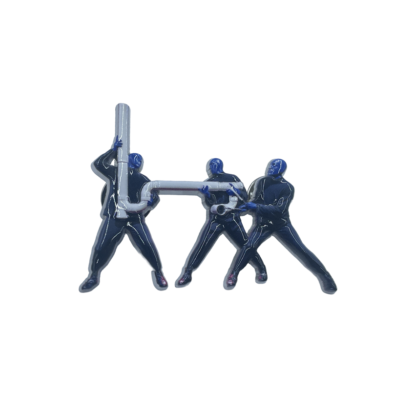 Premium Custom Novelty Badges: Blue Man Group Official Badge Manufacturing Excellence