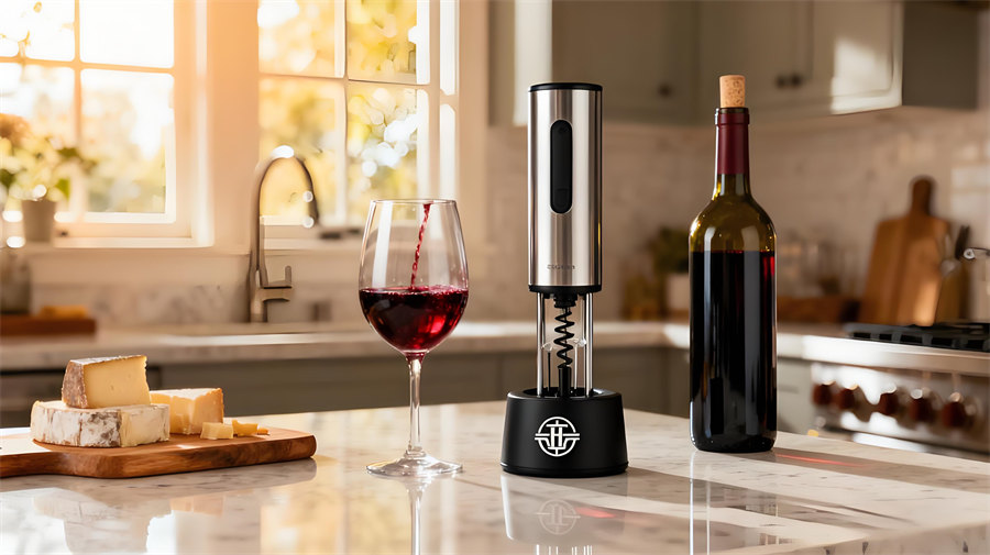Lifestyle scene featuring a luxury electric opener in a home setting