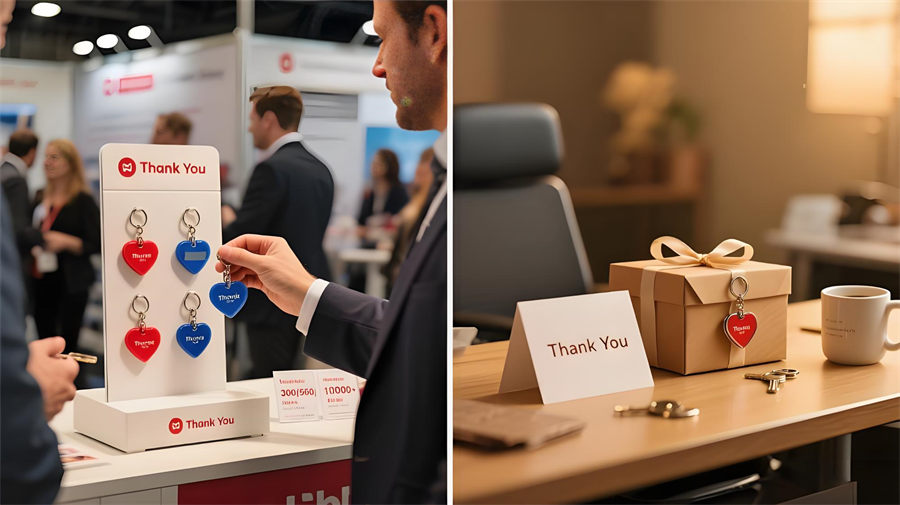 custom heart keychains commercial applications