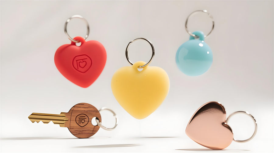 Logo Branded Heart Keychains for Business Promotions and Giveaways