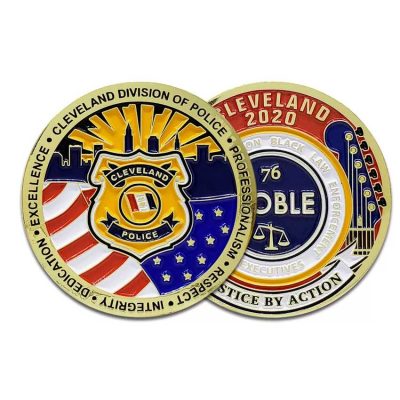 custom police challenge coins cleveland police