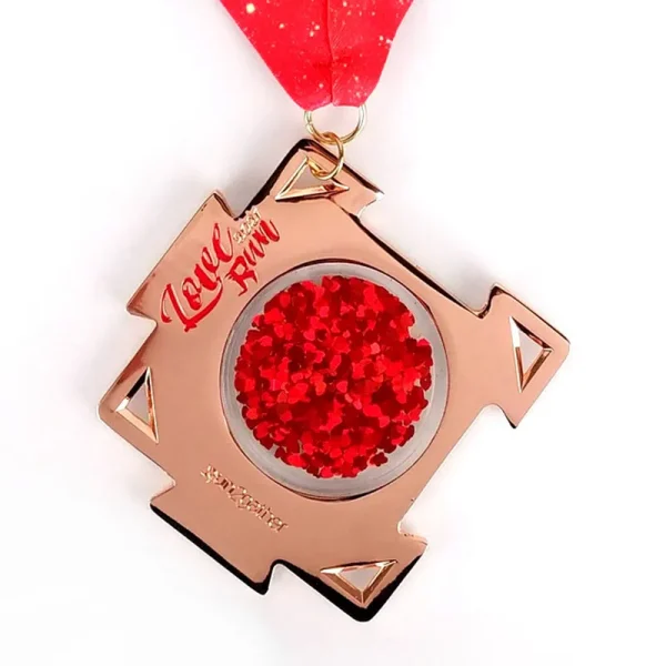 custom race medals glitter