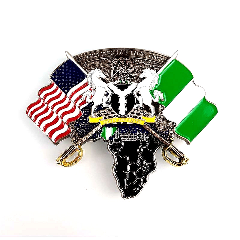 Metal Military Coins Antique Silver and Shiny Gold