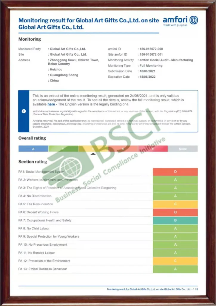 BadgeArtisans-BSCI Audit Report