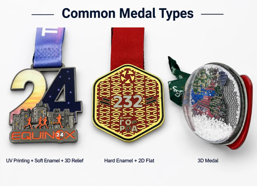 Custom Medals Common Types