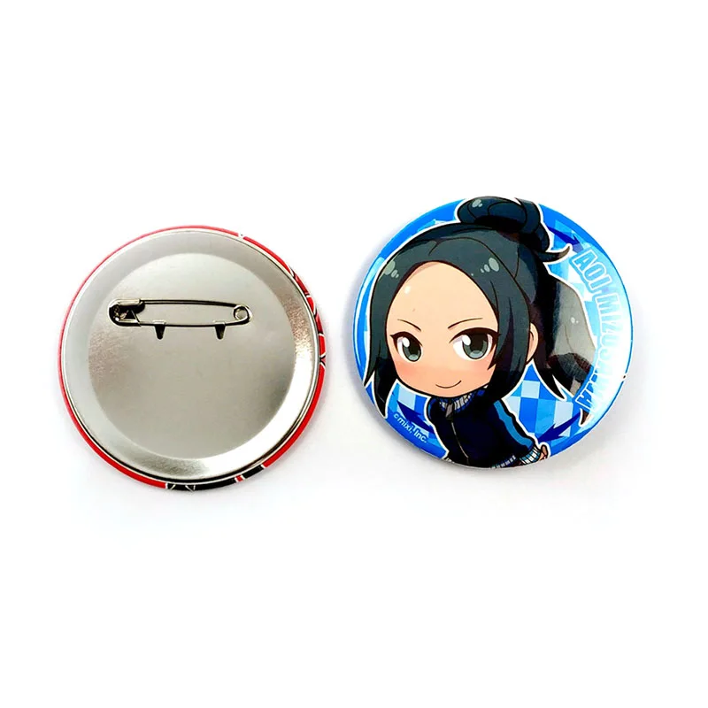 Die-struck metal pin button