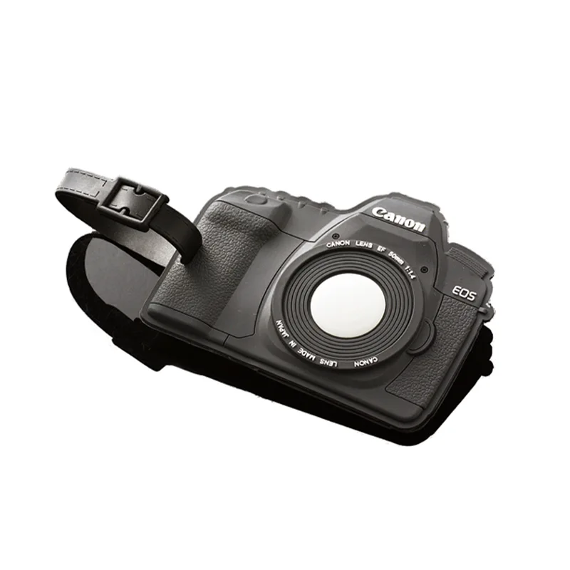 Camera-Shaped Soft PVC Luggage Tag