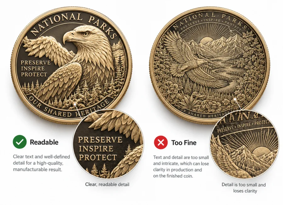 small-text-fine-detail-limits-custom-coins