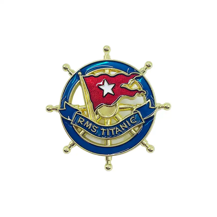 Rms-Titanic-Ship-Wheel-Soft-Enamel-Pin